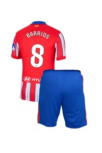 Fotbalové Dres Atletico Madrid Pablo Barrios #8 Dětské Domácí Oblečení 2024-25 Krátký Rukáv (+ trenýrky)